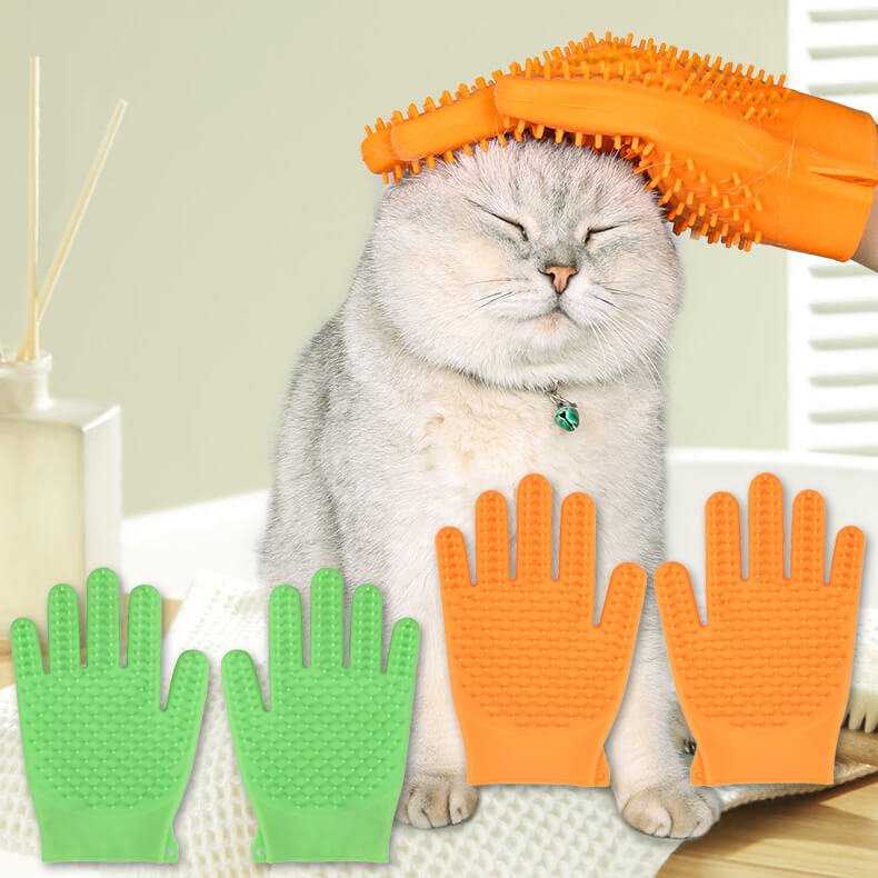 custom cat grooming glove